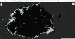 Map of Fiji SpeedChecker data, point grid @ 1 sq.km.